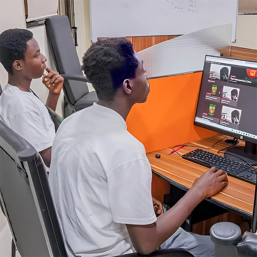 HCC Students at a Computer
